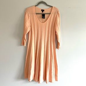 NWT Torrid Peach Sweater Dress Size 1 (14-16/1X)
